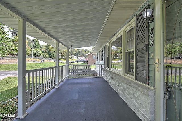 view of patio featuring covered porch