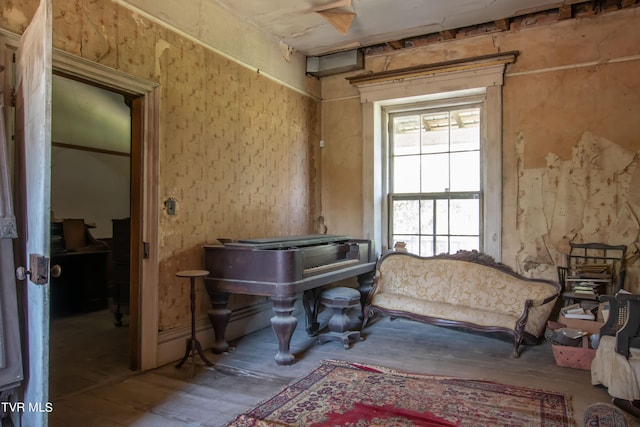 miscellaneous room with hardwood / wood-style floors