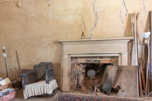 2666 Main St, Surgoinsville, TN 37873 - room details with a fireplace