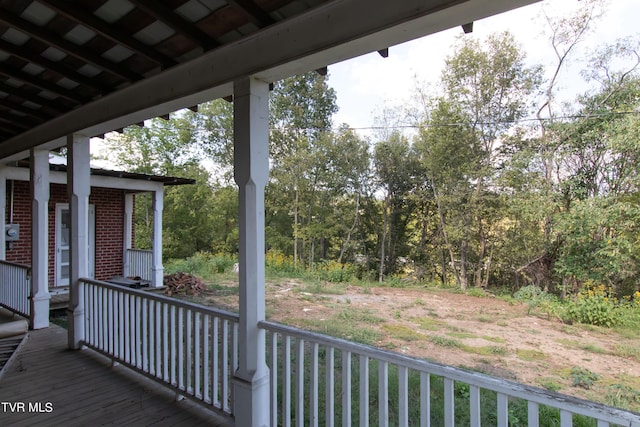 2666 Main St, Surgoinsville, TN 37873 - view of wooden deck