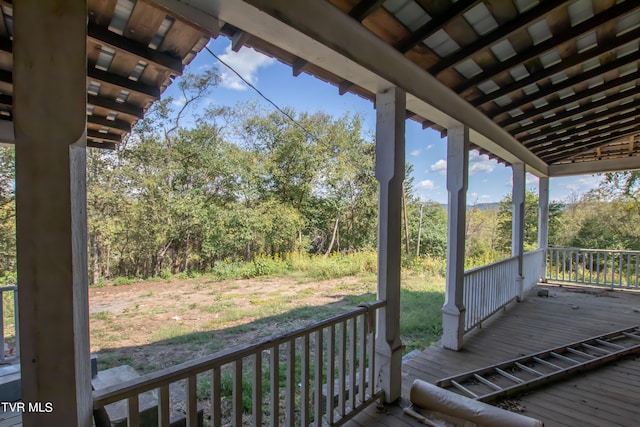 view of wooden deck