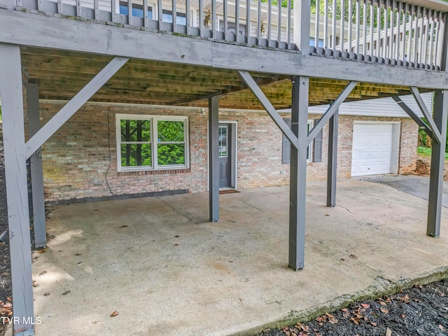 view of patio with a deck