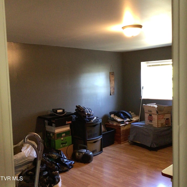 miscellaneous room featuring hardwood / wood-style floors