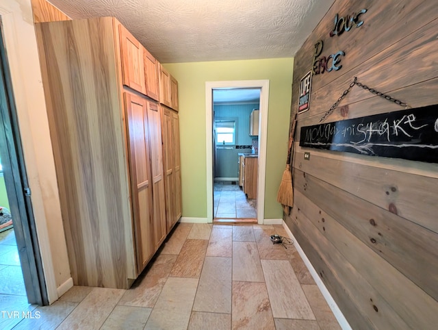 kitchen featuring a textured ceiling