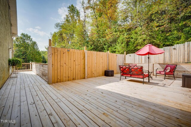 view of wooden terrace