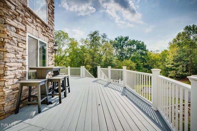 view of wooden terrace