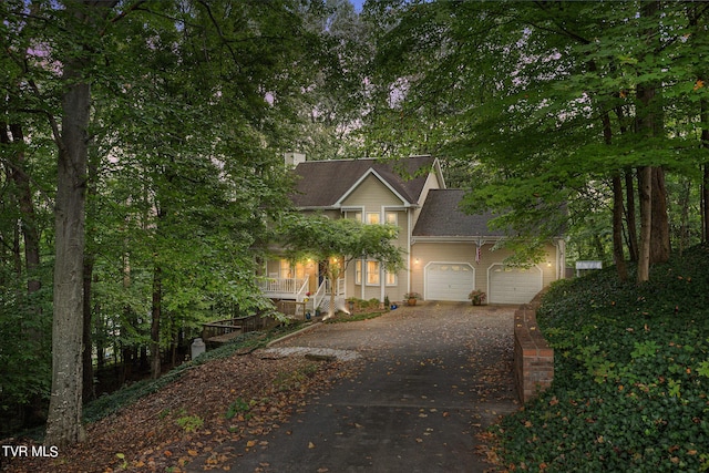 376 Cain Dr, Blountville, TN 37617 - view of front facade featuring aphalt driveway and a garage