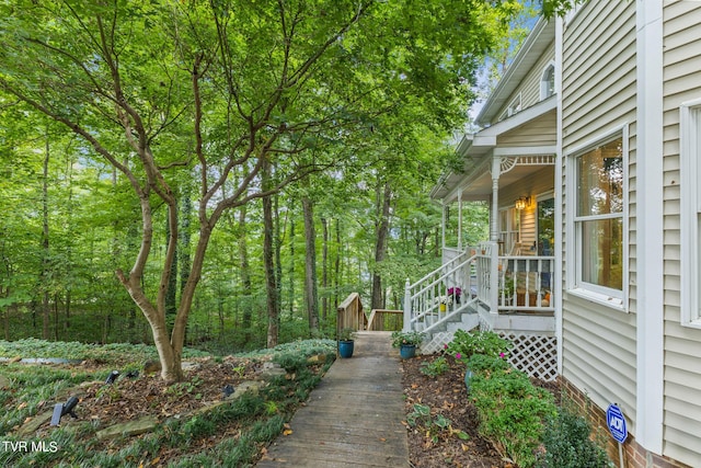 376 Cain Dr, Blountville, TN 37617 - view of yard with covered porch