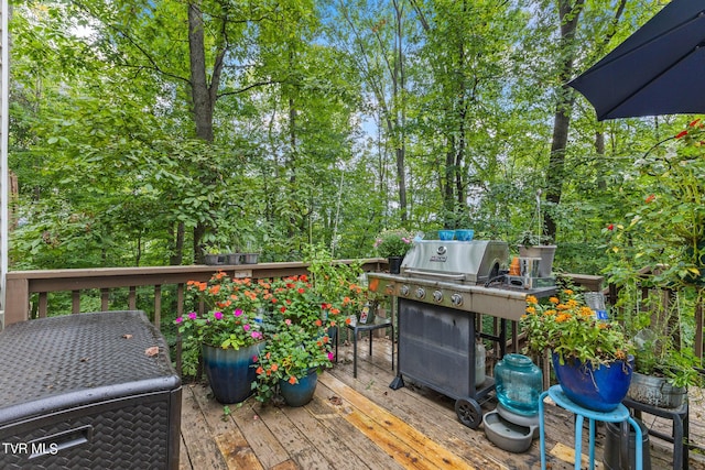 376 Cain Dr, Blountville, TN 37617 - wooden deck with grilling area