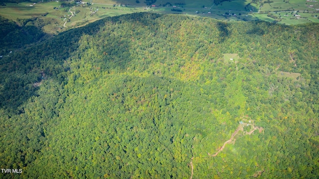 drone / aerial view with a forest view