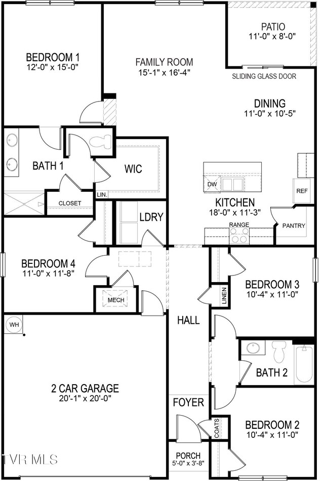 1720 Fox Meadows Cir, Bluff City, TN 37618 - floor plan / room layout
