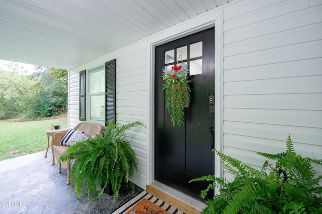 view of doorway to property