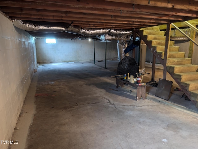 view of basement