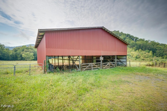 view of outbuilding with an outbuilding and an exterior structure