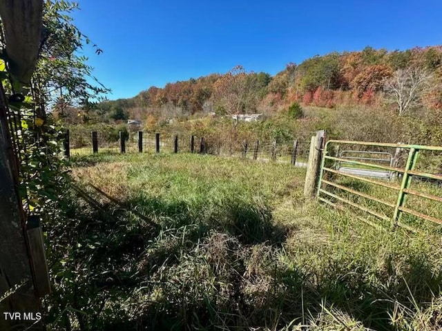 mountain view with a rural view