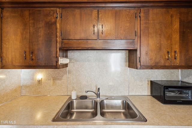 kitchen with sink and backsplash