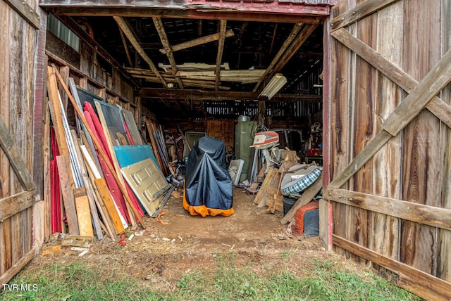 view of storage area