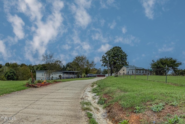 view of street with driveway