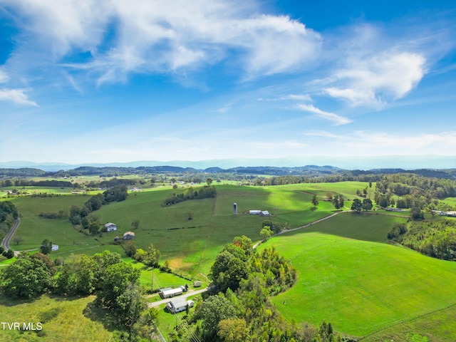 aerial view featuring a mountain view