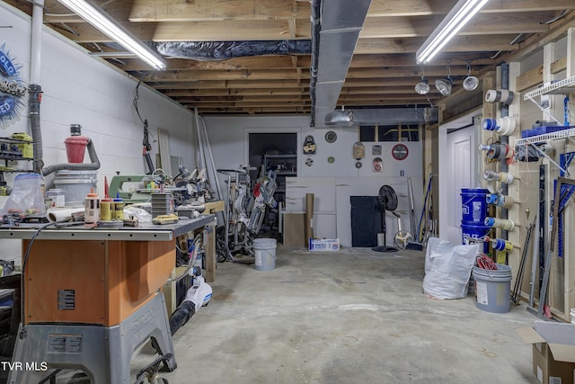 view of basement