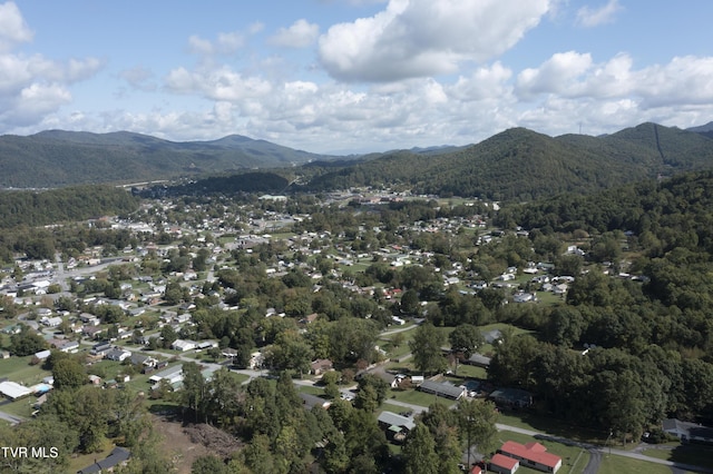 bird's eye view featuring a mountain view