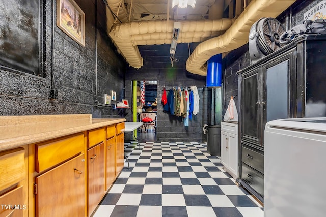 bathroom featuring washer / clothes dryer