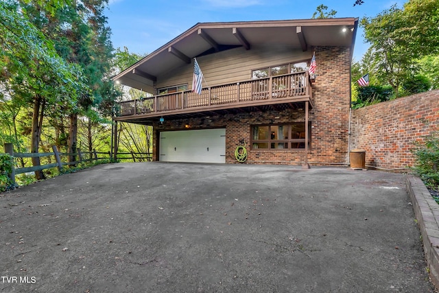 view of front of home featuring a garage