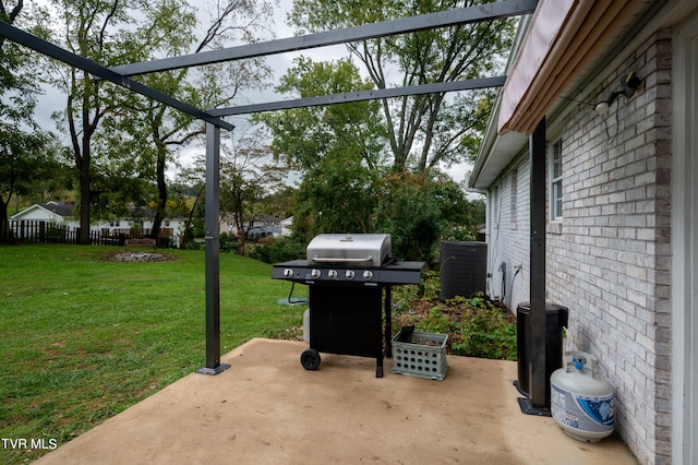 view of patio / terrace with area for grilling