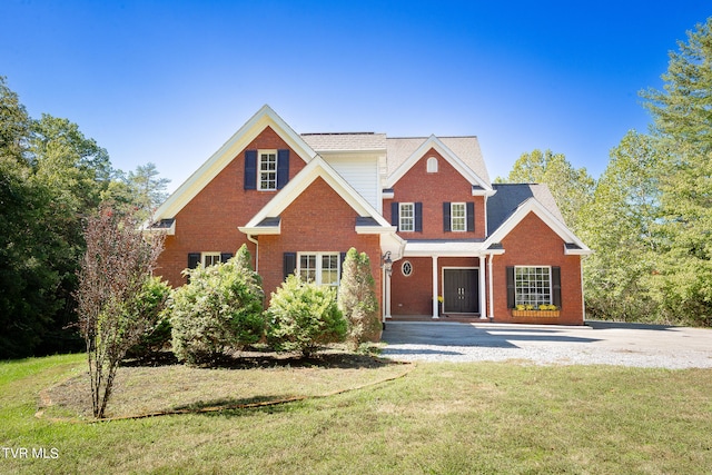 view of front of house with a front yard