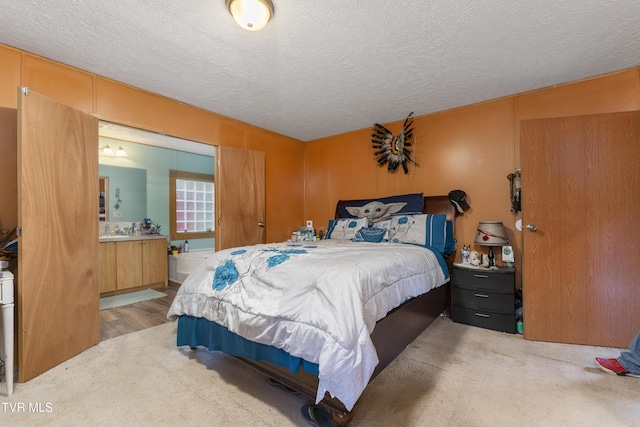 bedroom with a textured ceiling