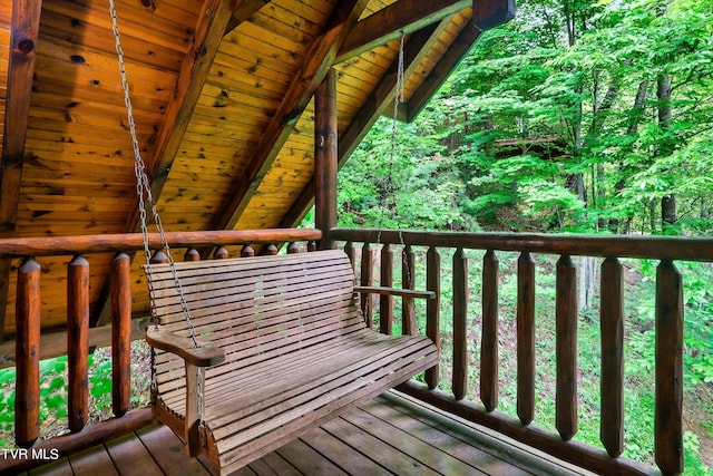 view of wooden deck