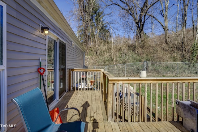 wooden deck with fence