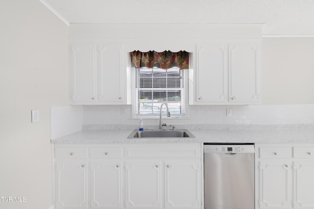 300 Wimberly Way, Bristol, TN 37620 - kitchen with white cabinetry, light countertops, stainless steel dishwasher, and a sink