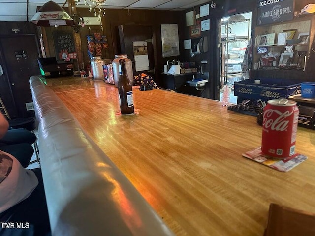 8310 E Andrew Johnson Hwy, Chuckey, TN 37641 - living area with wood finished floors and a drop ceiling