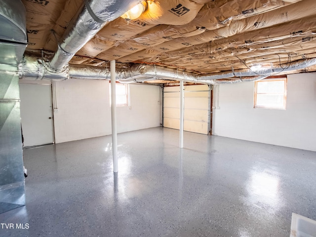 basement featuring a wealth of natural light