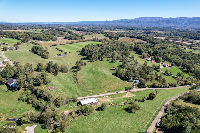 aerial view featuring a mountain view