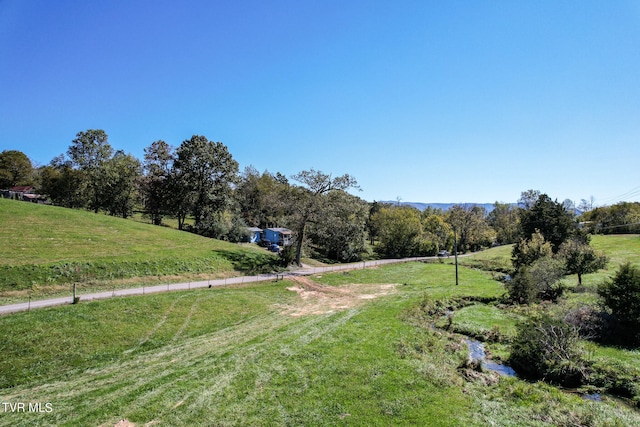 view of road featuring a rural view