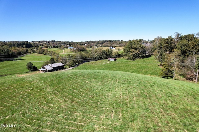 drone / aerial view featuring a rural view