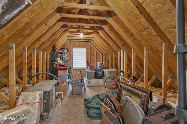 view of attic