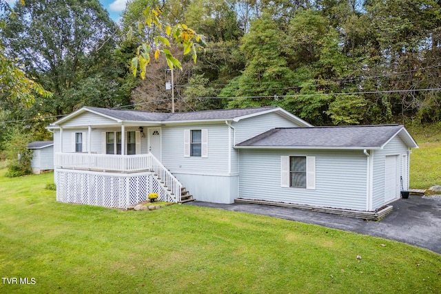22088 Parks Mill Rd, Abingdon, VA 24211 - back of property with a porch, a yard, stairs, and a shingled roof