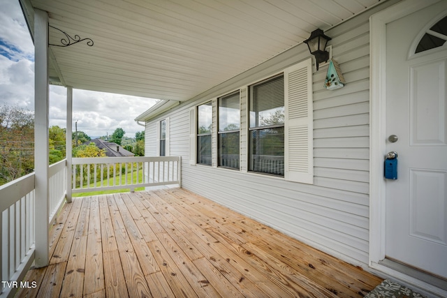 view of wooden terrace