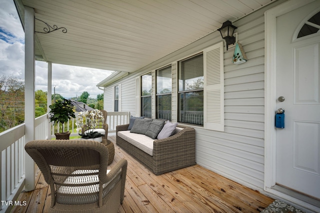 22088 Parks Mill Rd, Abingdon, VA 24211 - wooden terrace featuring an outdoor living space