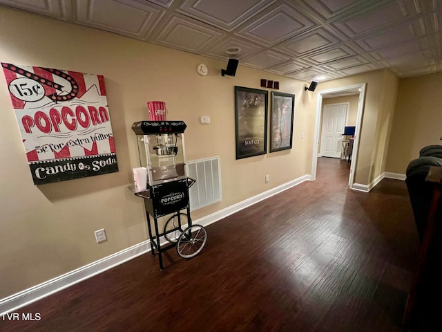 hallway featuring hardwood / wood-style flooring