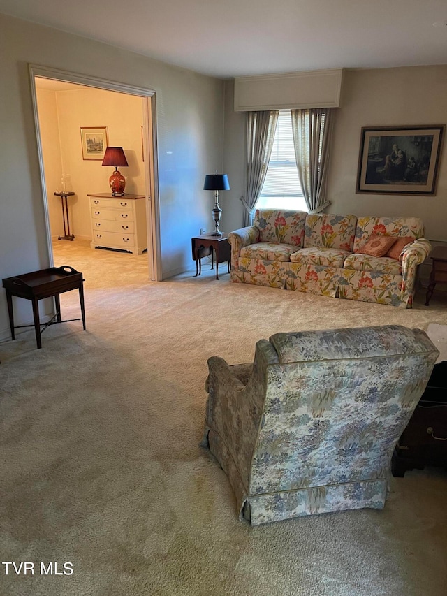 view of carpeted living room