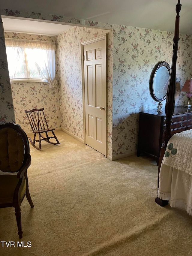 view of carpeted bedroom