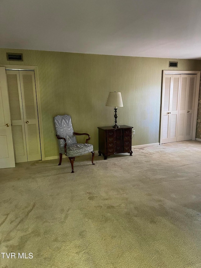 unfurnished room with carpet flooring