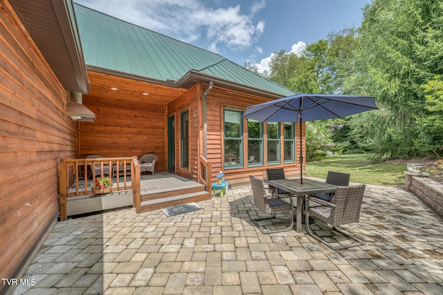 view of patio / terrace featuring a deck