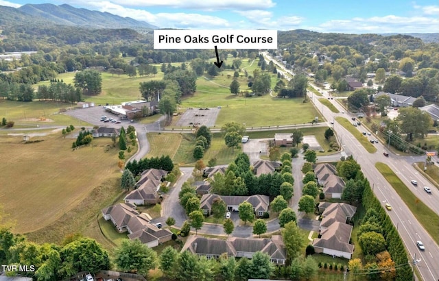 aerial view featuring a mountain view