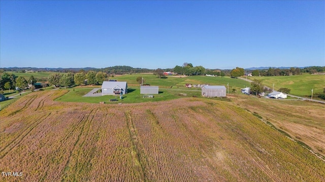 bird's eye view featuring a rural view