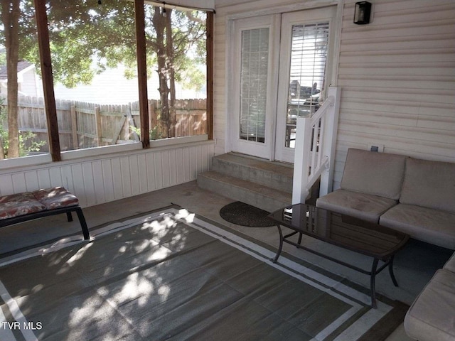 view of sunroom / solarium